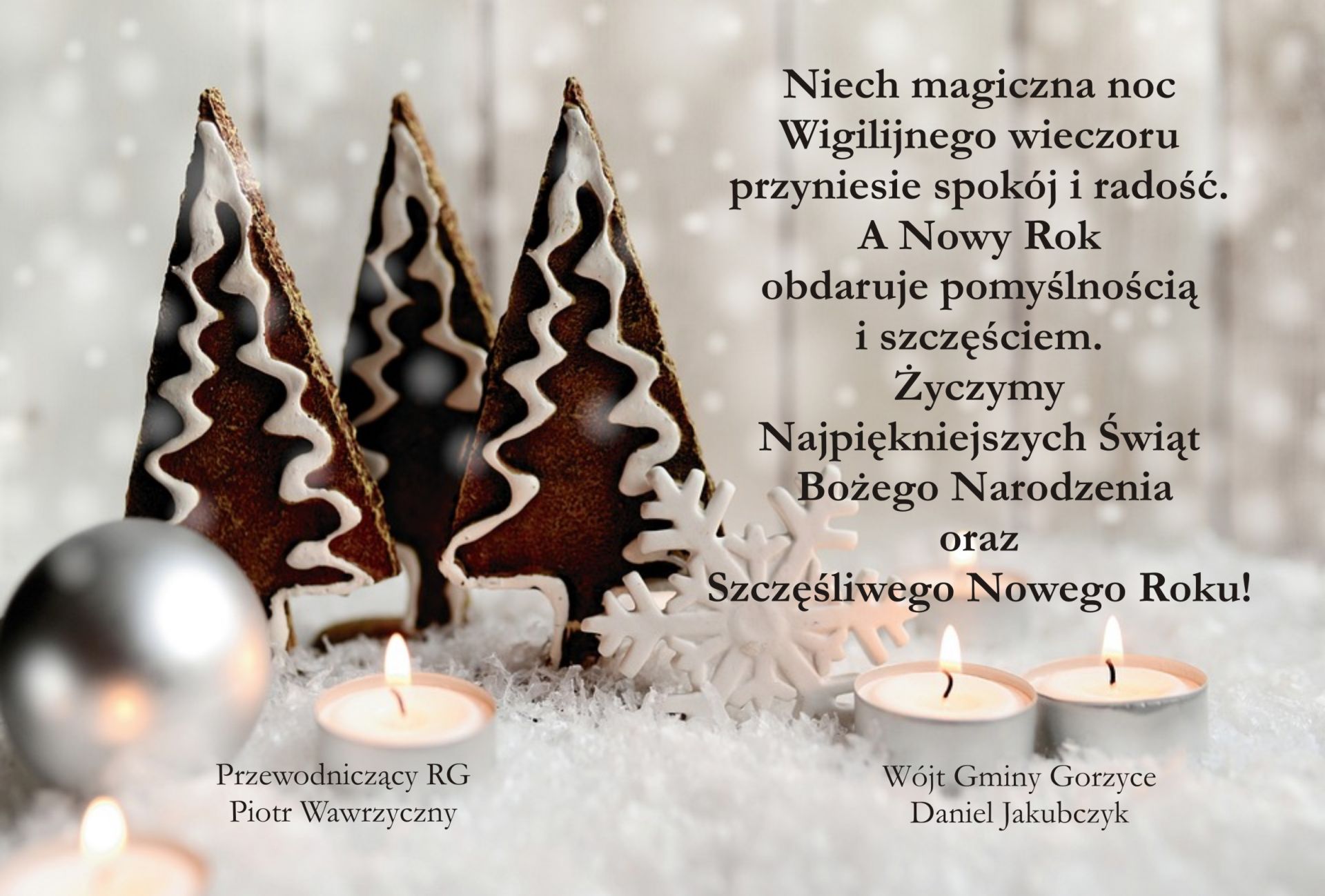 zyczenia na Boże Narodzenie dla Mieszkańców Gminy Gorzyce